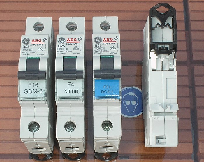 hq1 10x Leitungsschutzschalter LS Automat Sicherung B25 A Ampere 1polig General Electric