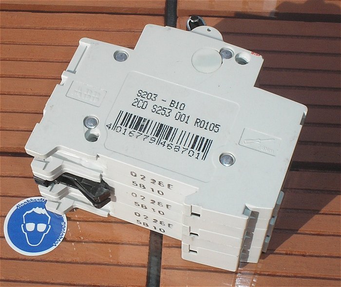 hq2 Leitungsschutzschalter LS Automat Sicherung B10 A Ampere 3polig ABB S203