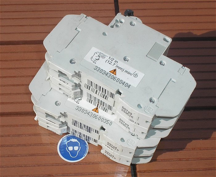 hq1 2x Leitungsschutzschalter LS Automat Sicherung C5 A 2polig Merlin Gerin + 1x C1