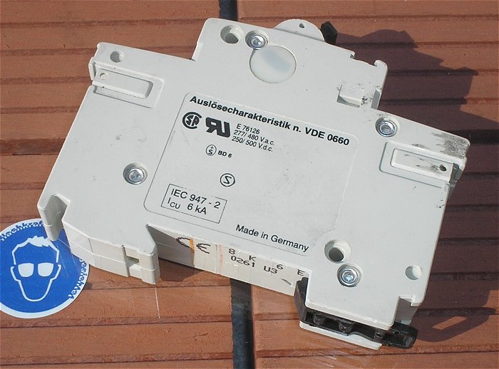 hq1 3x Leitungsschutzschalter LS Automat Sicherung K6 A Ampere 1polig ABB S281 UC