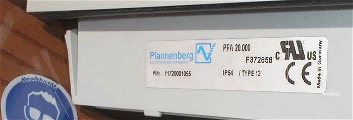 hq4 Filtergehäuse für Filtermatte Lüfter Schaltschrank Pfannenberg PFA 20.000 20000