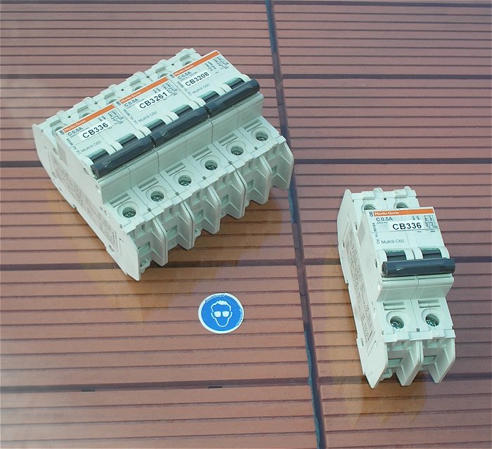 hq Leitungsschutzschalter LS Automat Sicherung C0,5 A Ampere 2polig Merlin Gerin