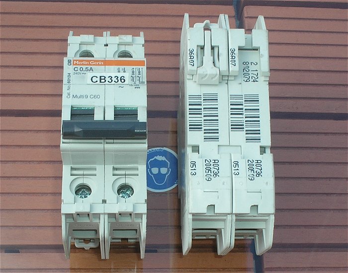 hq1 Leitungsschutzschalter LS Automat Sicherung C0,5 A Ampere 2polig Merlin Gerin
