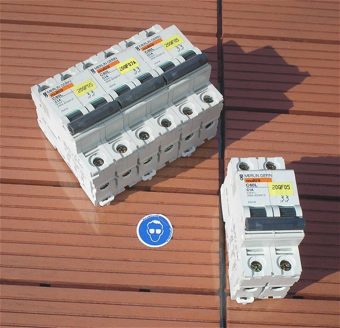 hq Leitungsschutzschalter LS Automat Sicherung C1 A Ampere 2polig Merlin Gerin