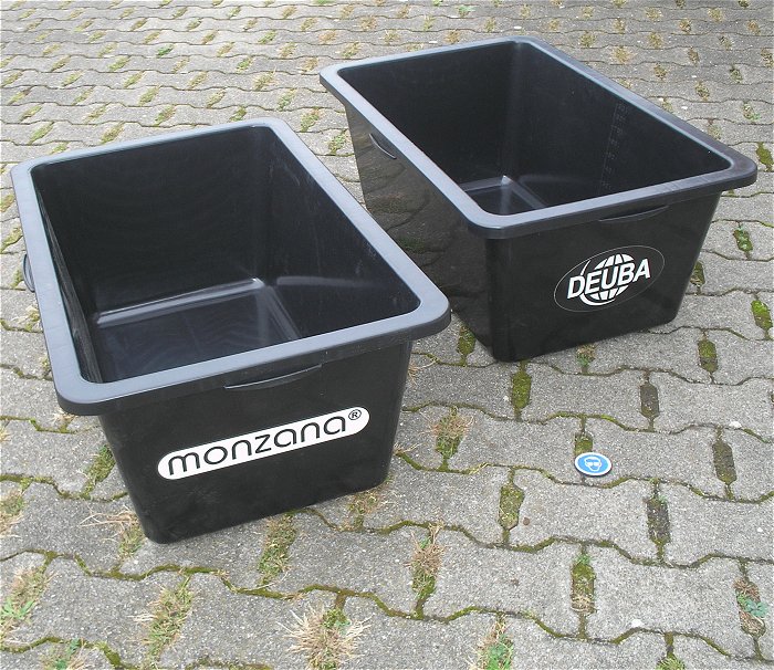 hq 5x Kunststoffwanne Wanne Kübel schwarz 90L Liter für Anhänger EAN 4250525314885