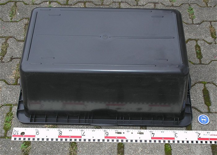 hq1 5x Kunststoffwanne Wanne Kübel schwarz 90L Liter für Anhänger EAN 4250525314885