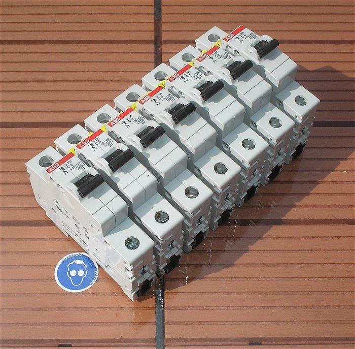 hq 7x Leitungsschutzschalter LS Automat Sicherung C6 A 1polig ABB S201