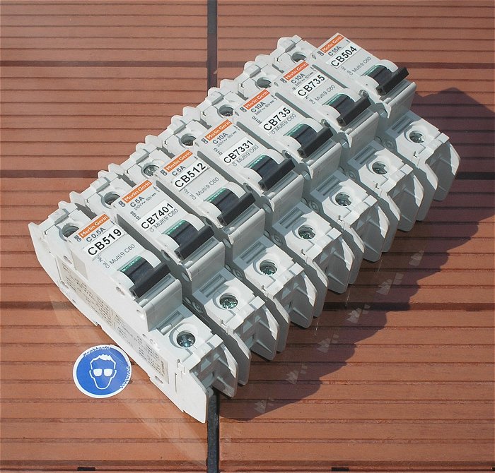 hq 7 Leitungsschutzschalter LS Automat Sicherung 1polig C0,5 0,5A C5 5A C10 10A C15