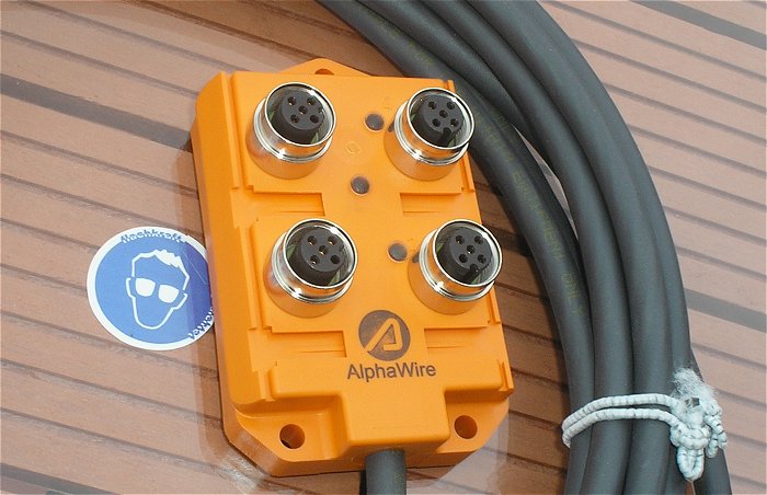 hq1 Verteiler Box orange M12 actuator sensor 5m Kabel AlphaWire 916-5M NC032 334275