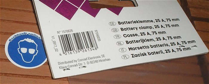 hq5 4x Klemme Batterieklemme Akkuklemme für Batterie Akkumulator Bleiakku