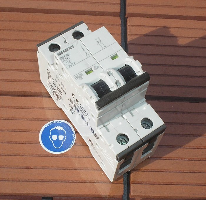 hq Leitungsschutzschalter LS Automat Sicherung C16 A Ampere 2polig Siemens 5SY65