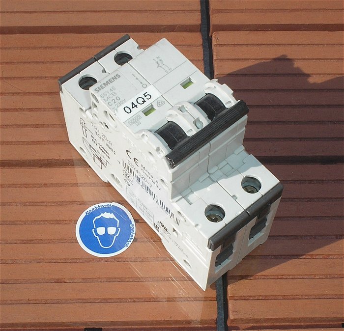 hq Leitungsschutzschalter LS Automat Sicherung C20 A Ampere 2polig Siemens 5SY45
