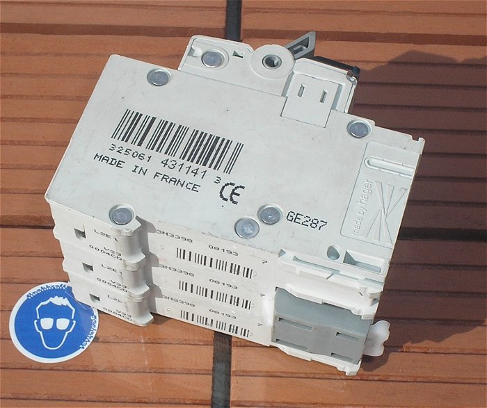 hq1 Leitungsschutzschalter LS Automat Sicherung C4 A Ampere 3polig Hager MCN 304