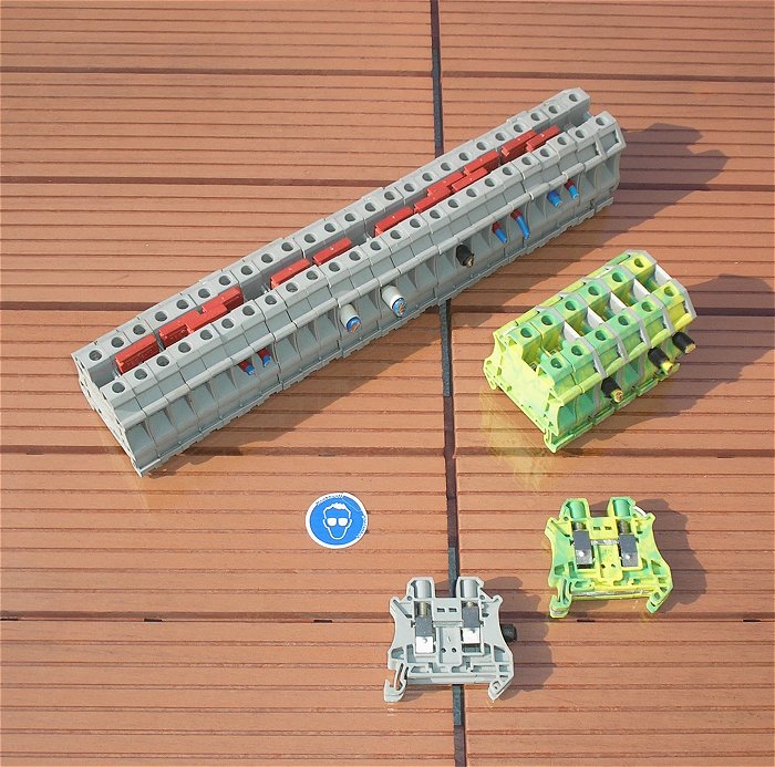 hq ca 26x Klemme Reihenklemme 10mm² grau Phoenix Contact + 7x UT10 PE + 7x Deckel