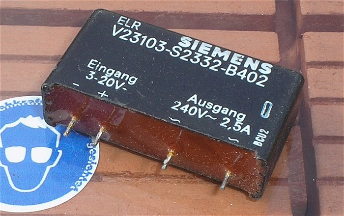 hq1 4x Siemens Switchpack elektronisches Lastrelais Schütz 230V Volt AC max 2,5A