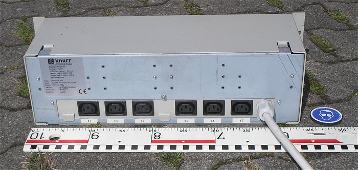 hq5 Rack Rackgehäuse Verteiler mit Hutschiene Sicherung IEC Schuko 19Zoll 3HE Knürr