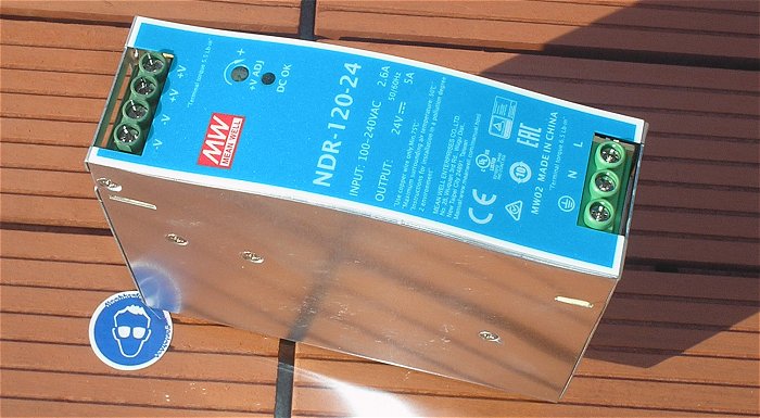 hq1 Netzteil Schaltnetzteil 230V Volt AC auf 24V DC 5A Ampere Meanwell EAN 4021087026024