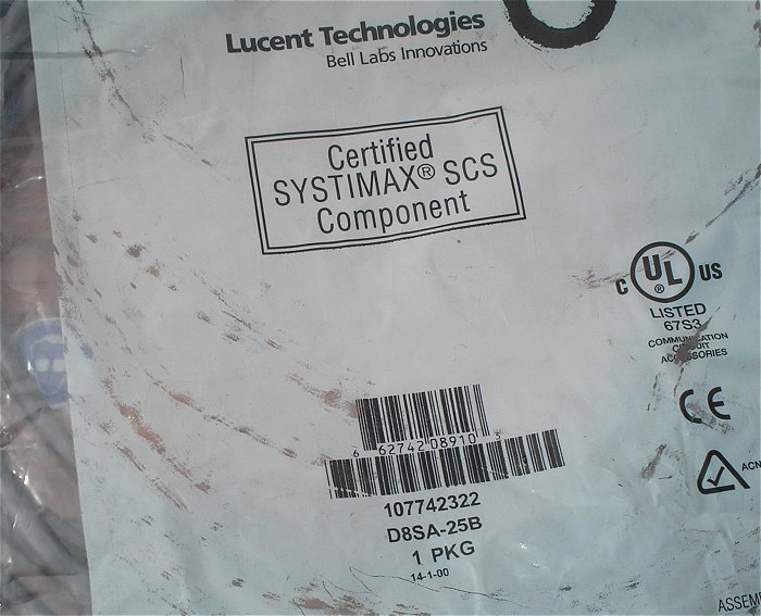 hq4 Patchkabel RJ45 Lucent Bell Labs Systimax SCS D8SA-25B 1PKG 107742322 662742089103