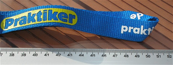 hq6 2 Stück Schlüsselbänder Lanyard blau gelb weiß Logo Werbung Clip und Karabiner