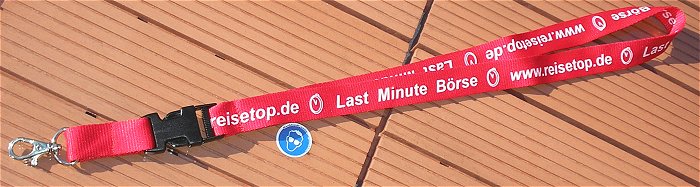 hq1 7 Stück Schlüsselbänder Lanyard Schlüsselband Karabiner Logo Werbung rot weiß