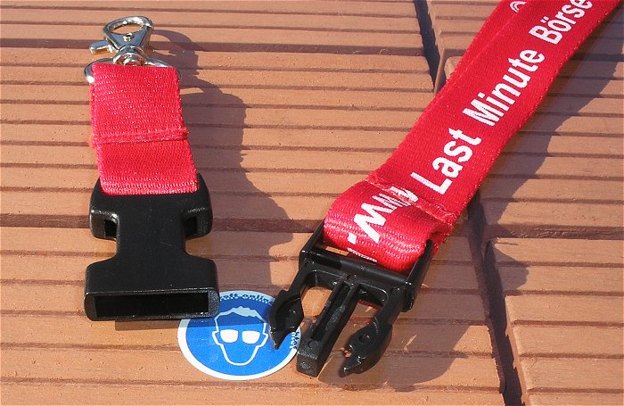 hq6 7 Stück Schlüsselbänder Lanyard Schlüsselband Karabiner Logo Werbung rot weiß
