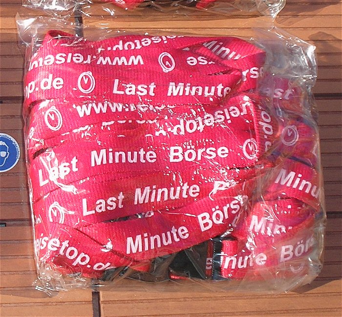 hq8 7 Stück Schlüsselbänder Lanyard Schlüsselband Karabiner Logo Werbung rot weiß