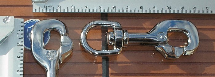 hq5 Karabiner Bolzenkarabiner Zinklegierung Druckguß verchromt ca 90x30mm