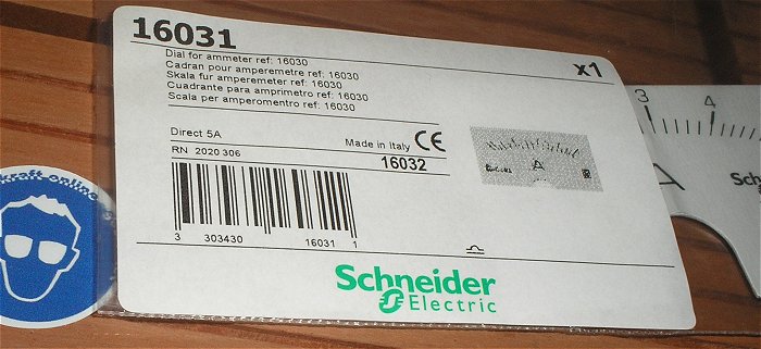 hq1 5x Skala Blende Amperemeter 5A Schneider Electric 16031 EAN 3303430160311