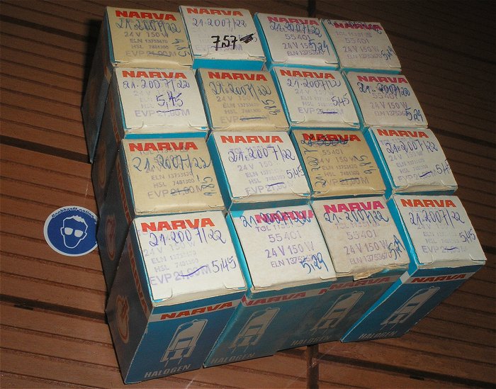 hq3 16x Leuchtmittel Halogen G6,35 Lichtwurflampe S Narva 24V 150W 55401