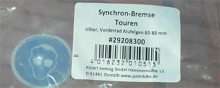 hq3 2x Synchron-Bremse Touren silber Vorderrad Alufelge 60-80mm 29208300 EAN 4016232010515