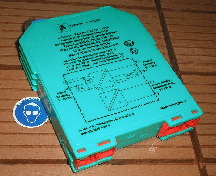 hq2 Trennverstärker 0-20mA 24V DC Pepperl & Fuchs K-Series KHD3-ICR Ex 130 200 71035
