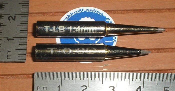 hq2 Lötspitze Soldering Tip 1x T-0.8D und 1x T-LB 1,4mm Toolcraft 1647029 EAN 4053199518982
