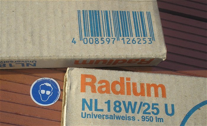 hq4 Leuchtstoffröhre U-Form Radium NL 18W 25U Universalweiss 950lm EAN 4008597126253