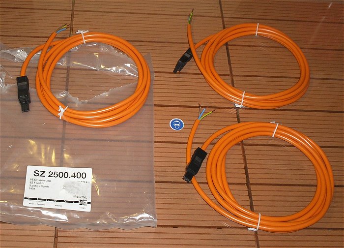 hq3 Kabel Leitung Anschlußkabel SZ Einspeisung 3x1,5mm² 3m Rittal SZ 2500.400