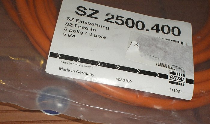 hq4 Kabel Leitung Anschlußkabel SZ Einspeisung 3x1,5mm² 3m Rittal SZ 2500.400