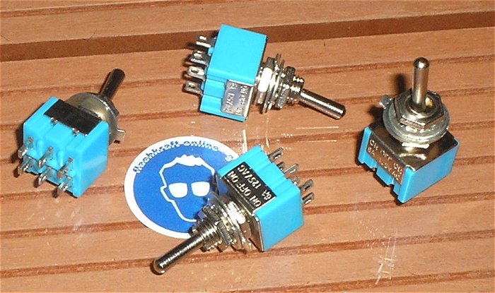 hq1 4x Mini Schalter Miniatur Kippschalter Hebelschalter 2x On-Off-On