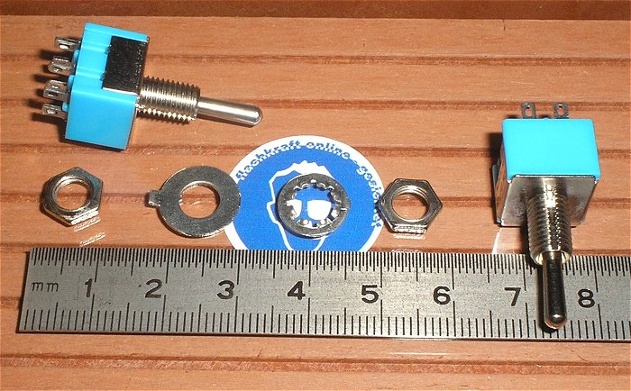 hq2 4x Mini Schalter Miniatur Kippschalter Hebelschalter 2x On-Off-On