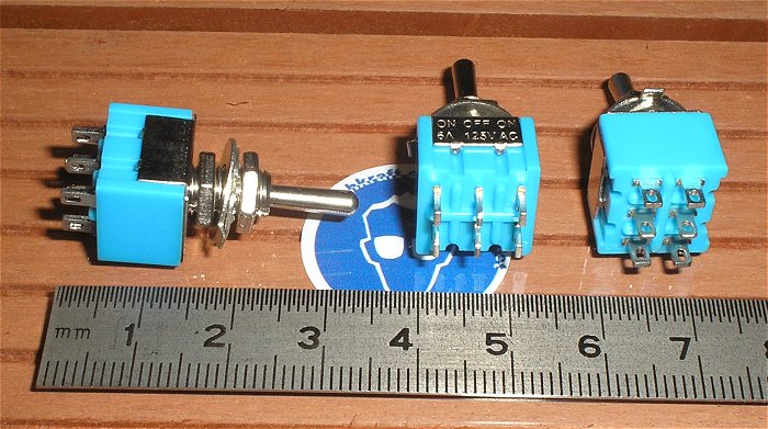 hq3 4x Mini Schalter Miniatur Kippschalter Hebelschalter 2x On-Off-On
