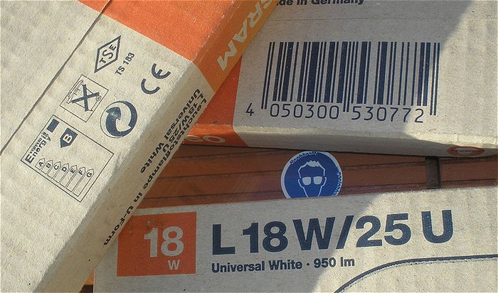 hq3 Leuchtstoffröhre U-Form Osram L 18W 25U Universal White 950lm EAN 4050300530772