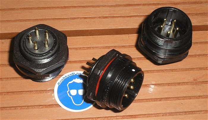 hq1 8x Einbau Stecker Steckverbinder 5polig Weipu SP21 SP2112 P 5C EAN 2050001515049