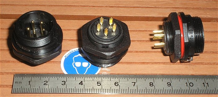 hq2 8x Einbau Stecker Steckverbinder 5polig Weipu SP21 SP2112 P 5C EAN 2050001515049