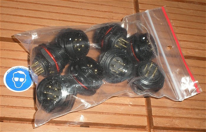 hq6 8x Einbau Stecker Steckverbinder 5polig Weipu SP21 SP2112 P 5C EAN 2050001515049