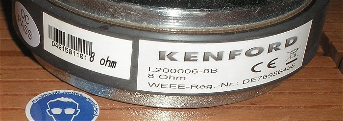 hq6 Lautsprecher 200mm 8Ohm Subwoofer Bass PA Audio Kenford L200006-8B EAN 4250019126833