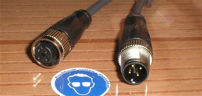 hq1 Kabel Sensor Aktor M12 Steckverbinder Stecker Buchse 4polig 2m Pepperl&Fuchs 252976