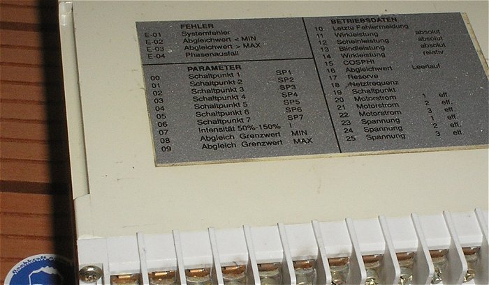 hq4 Wirkleistungsmessgerät für Waschanlage Wesumat P-Indicator PI 01-10