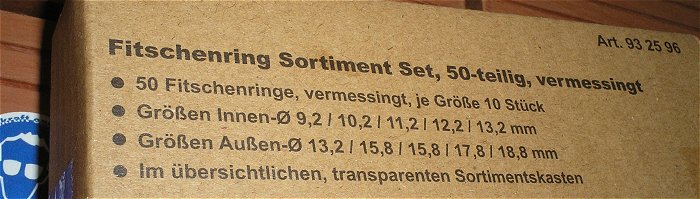 hq1 Türunterlegscheiben Fitschenringe Distanzringe vermessingt 50 teilig  EAN 4040746299067