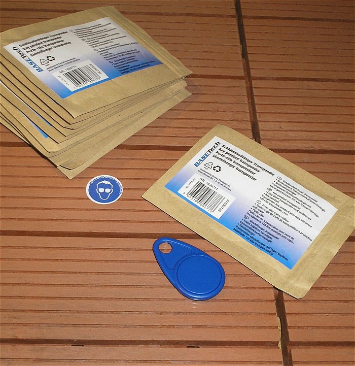 hq RFID-Transponder Schlüsselanhänger blau Basetech BT-1839711 EAN 4053199896776