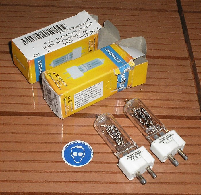 hq 2x Leuchtmittel 230V 500W GY 9,5 Halogen Omnilux 88384205 EAN 4026397147056