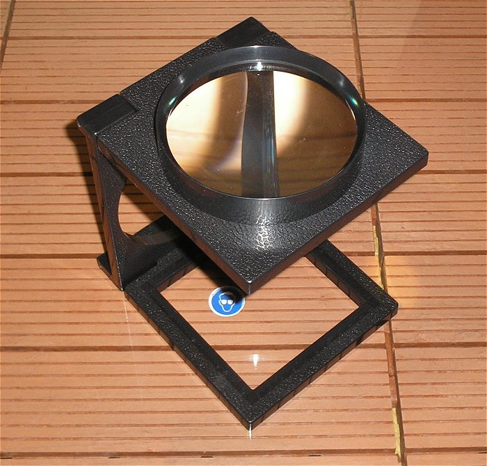 hq Lupe Standlupe faltbar Glas Linse Glaslinse 110mm 2,5 fach 537-107 EAN 4044499007016