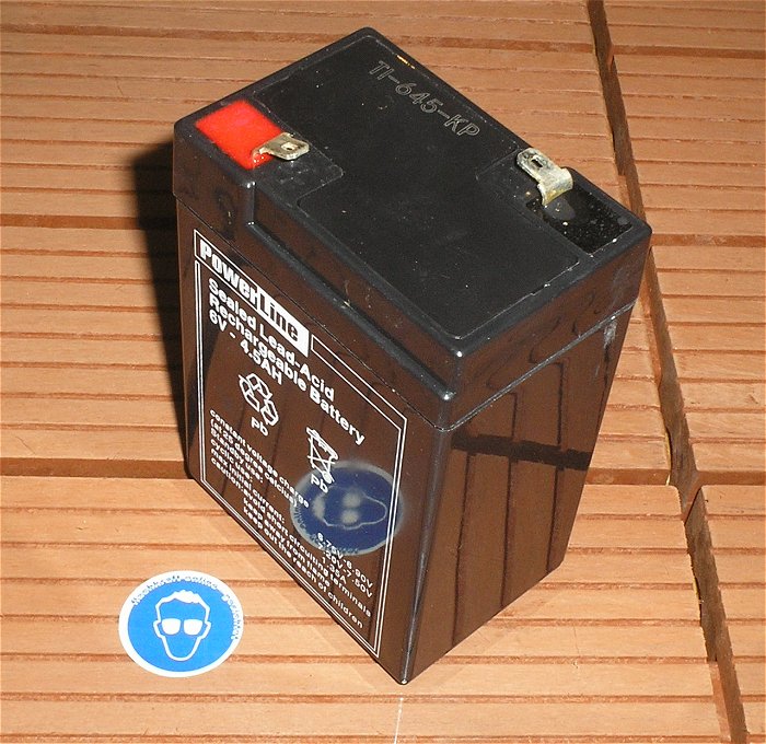 hq Akku Akkumulator Bleiakku 6V Volt DC 4,5Ah Amperestunden Powerline TI-645-KP